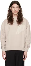 Heliot Emil Beige Limited Edition Crewneck Sweatshirt In Stone