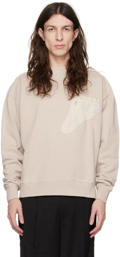 Heliot Emil Beige Limited Edition Crewneck Sweatshirt In Stone