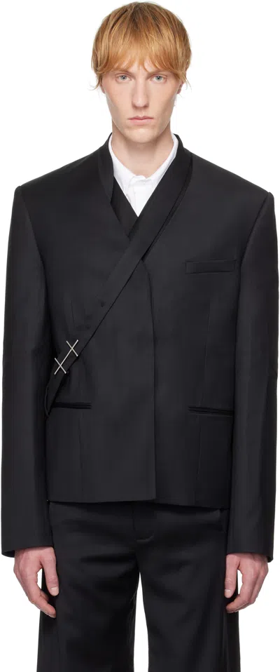 Heliot Emil Black Aegis Blazer