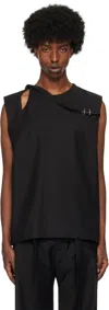 Heliot Emil Black Aegis Tailored Tank Top In Black
