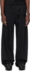 Heliot Emil Black Aegis Tailored Trousers In Black