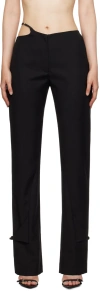 Heliot Emil Black Alligned Trousers In Black
