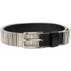 Heliot Emil Black & Silver Node Belt In Gray