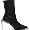 Heliot Emil Square Toe Ankle Boots In Black