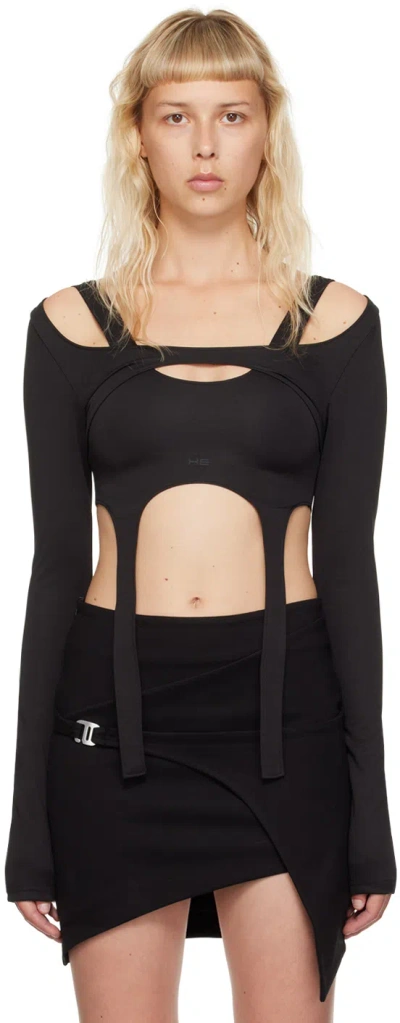 Heliot Emil Black Arid Harness Long Sleeve T-shirt