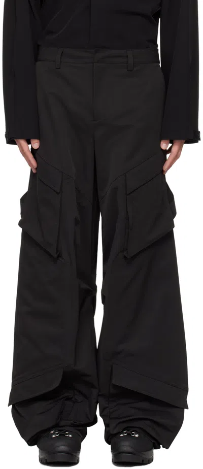 Heliot Emil Black Cellulae Cargo Pants