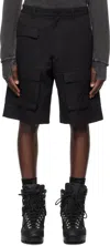 Heliot Emil Cargo Shorts With Large Flap Pockets In Black