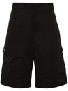 Heliot Emil Cargo Shorts With Large Flap Pockets In Schwarz
