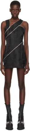Heliot Emil Black Colpate Minidress In Black