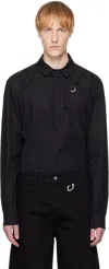 Heliot Emil Black Corrosion Shirt In Black