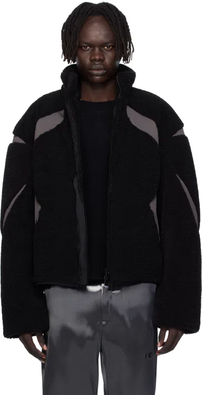 Heliot Emil Black Custo Fleece Jacket