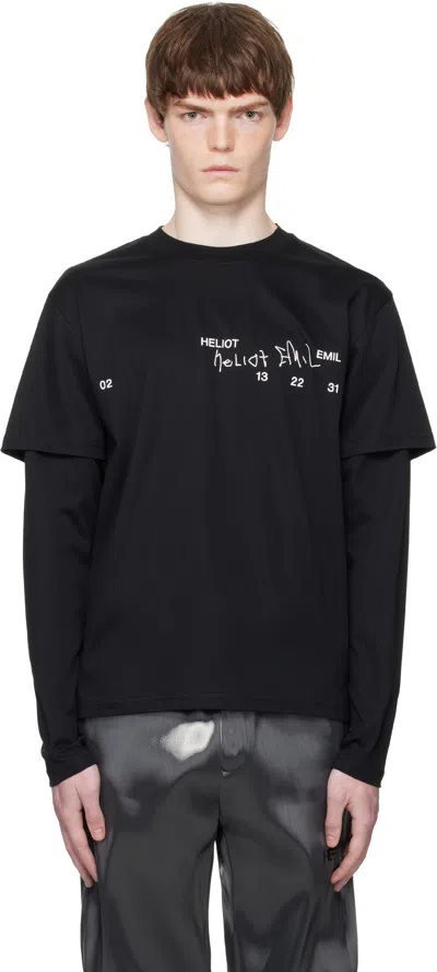 Heliot Emil Black Fulgens Longsleeve T-shirt