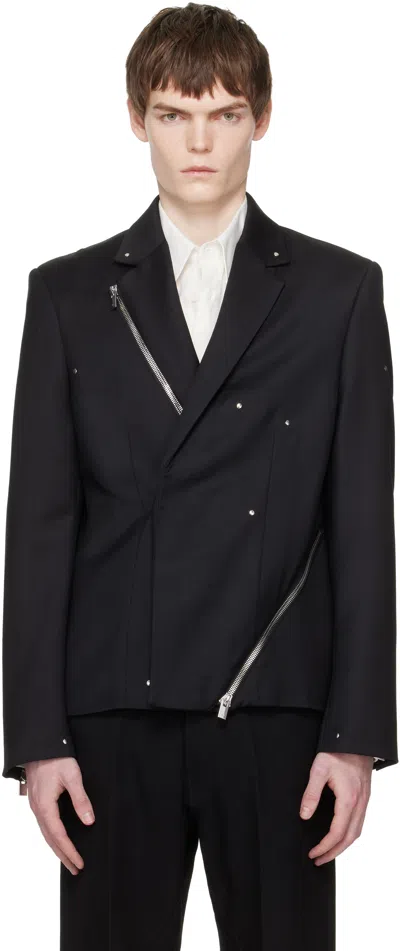 Heliot Emil Black Lucent Tailored Jacket