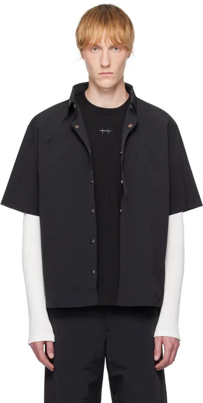 Heliot Emil Black Marl Shirt
