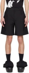 Heliot Emil Black Morphogens Tailored Shorts In Black