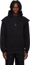 Heliot Emil Logo-embroidered Cotton Hoodie In Black