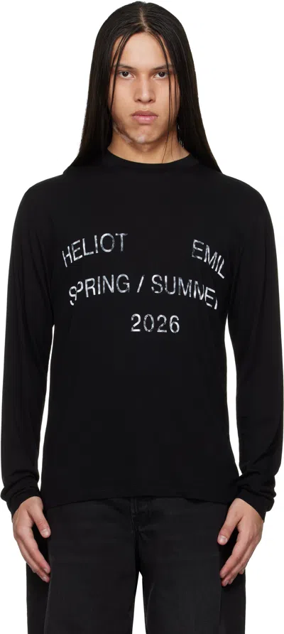Heliot Emil Black Overo L/s T-shirt