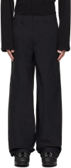Heliot Emil Black Padded Technical Cargo Pants In Black