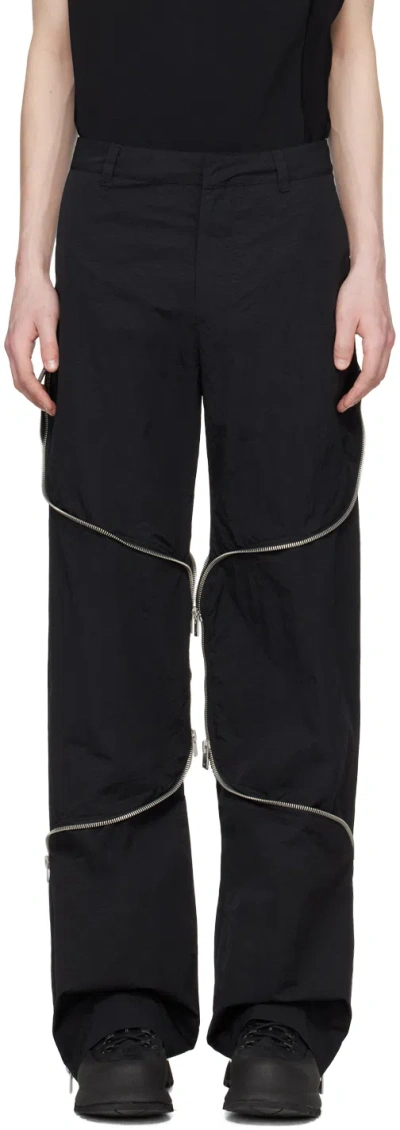 Heliot Emil Black Phyllotaxis Trousers