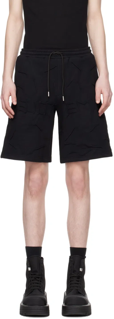 Heliot Emil Black Quadratic Shorts