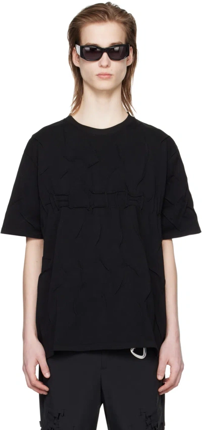 Heliot Emil Black Quadratic T-shirt