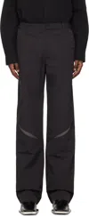Heliot Emil Black Resilience Rib Trousers In Black