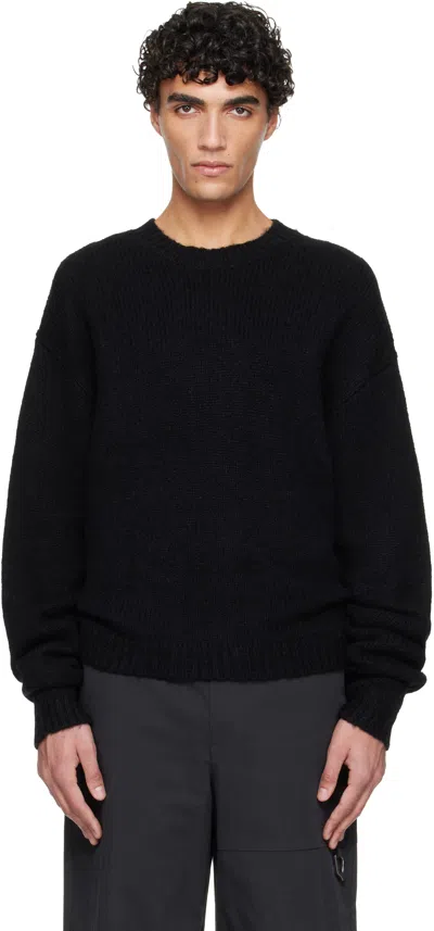 Heliot Emil Black Roan Alpaca Knit Sweater