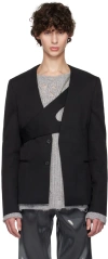 Heliot Emil Black Robur Blazer In Black