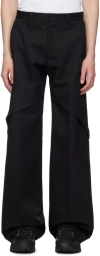 HELIOT EMIL BLACK ROBUR TAILORED TROUSERS