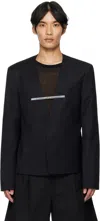 Heliot Emil Black Spectra Blazer In Black