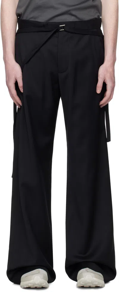 Heliot Emil Black Spectra Tailored Trousers