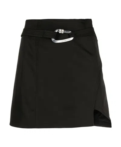 Heliot Emil Black Straight Half Skirt