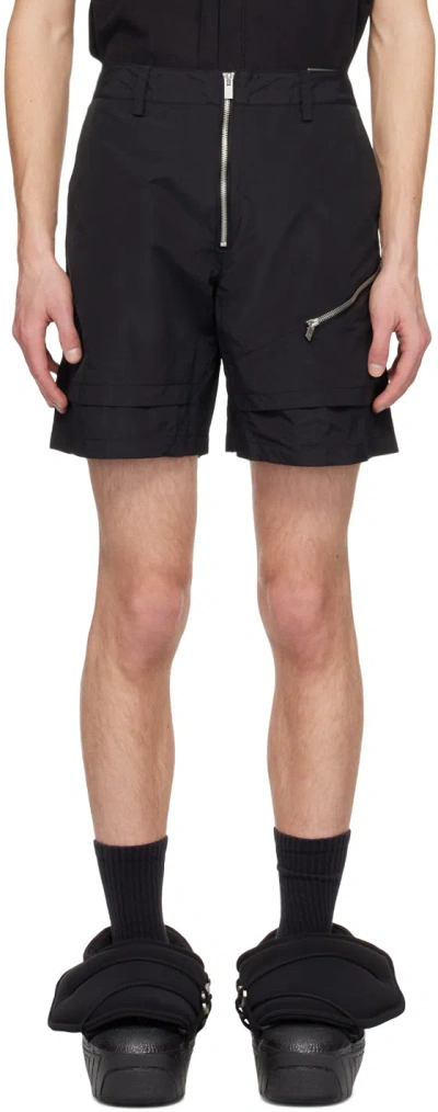 Heliot Emil Black Stratum Shorts