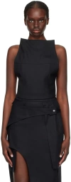 Heliot Emil Black Trifid Tank Top In Black