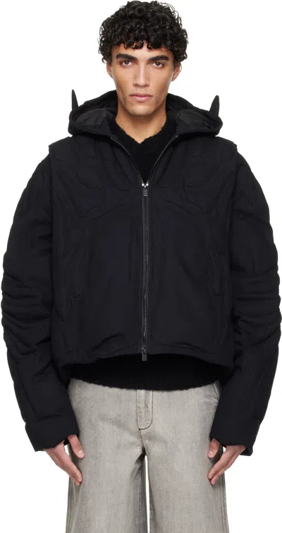 Heliot Emil Black Vertebrae Jacket