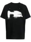 Heliot Emil Spray-paint Effect T-shirt In Black