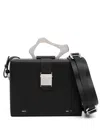 Heliot Emil Box Leather Shoulder Bag In Black