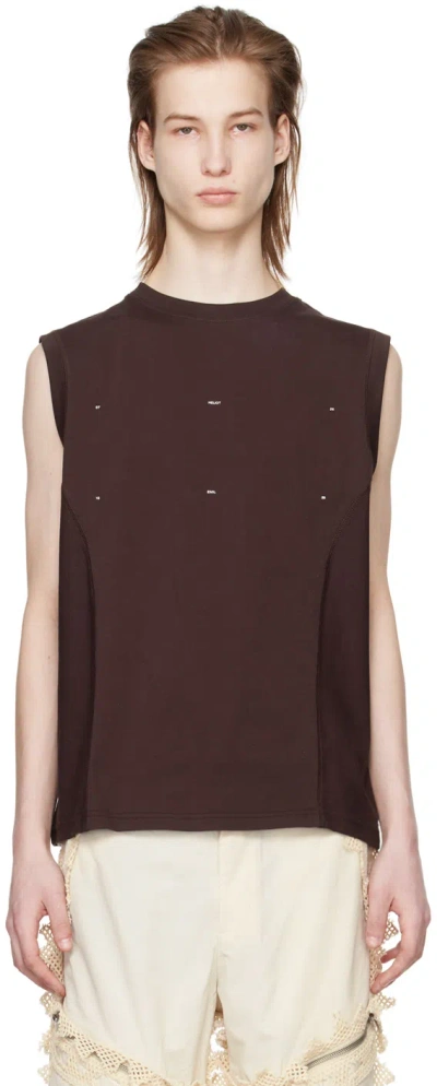 Heliot Emil Burgundy Ecdysis Tank Top In Dark Aubergine