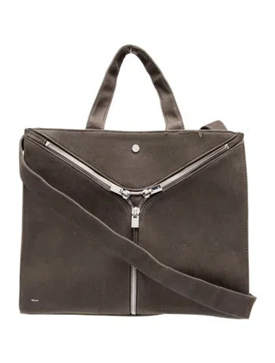 Pre-owned Heliot Emil Canvas Top Handle Bag In Gray