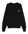 Heliot Emil Carabiner Cotton Sweatshirt In Black