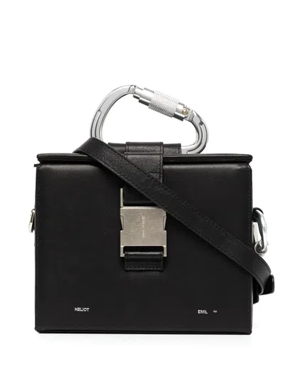 Heliot Emil Carabiner-detail Box Bag In Black