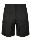 Heliot Emil Cargo Shorts With Large Flap Pockets In 黑色