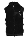 Heliot Emil Chiaroscuro Fleece Vest In Black