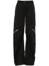 Heliot Emil Cotton Straight Trousers In Black