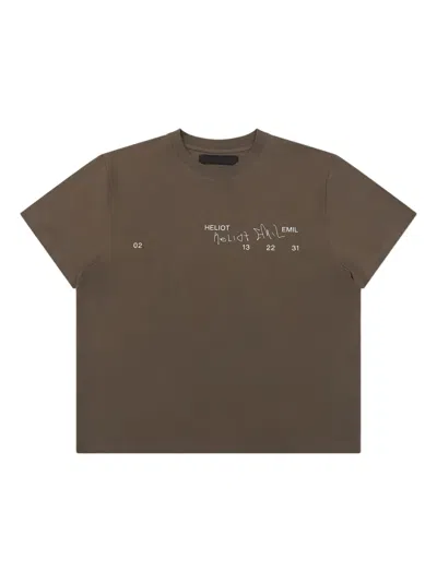 Heliot Emil Cotton T-shirt In Brown