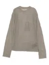 Heliot Emil Crew-neck Knitted Sweater In Gray
