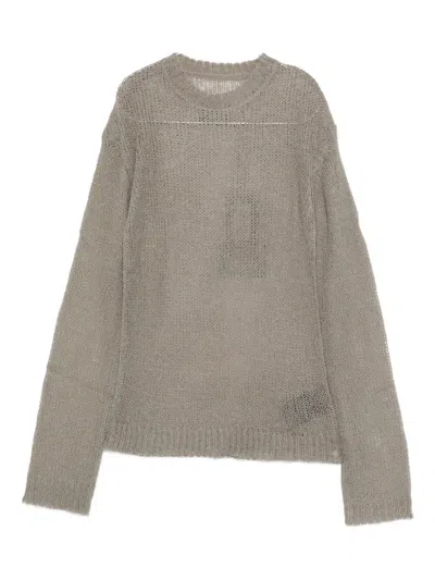 Heliot Emil Crew-neck Knitted Sweater In Gray