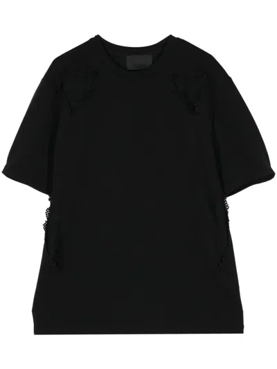 Heliot Emil Crew-neck Short-sleeve T-shirt In 黑色