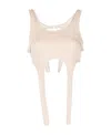 Heliot Emil Cropped Multi-panelled Vest Top In White