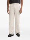 Heliot Emil Curved-panel Trousers In White